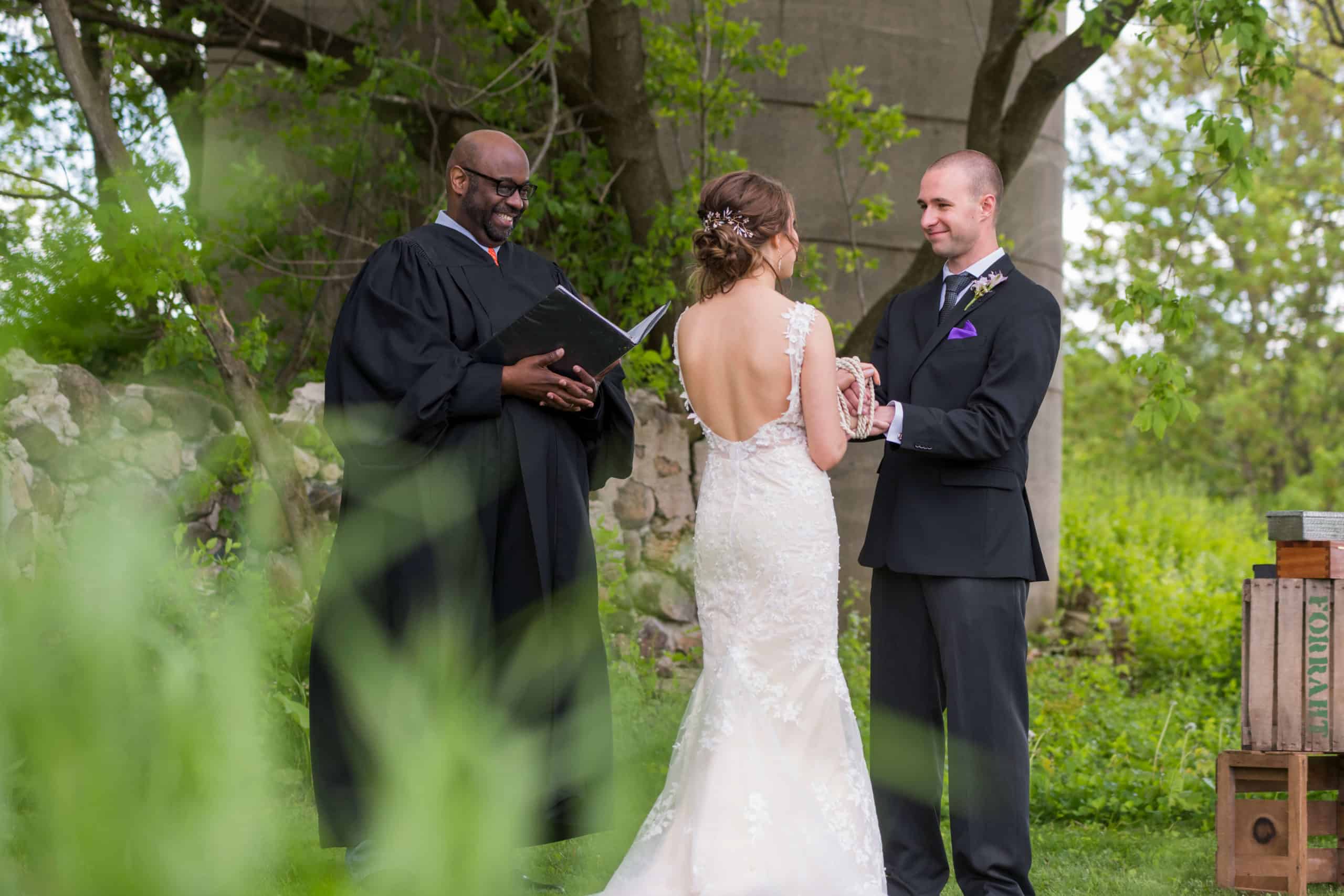 Outdoor Wedding Ceremony in Wisconsin